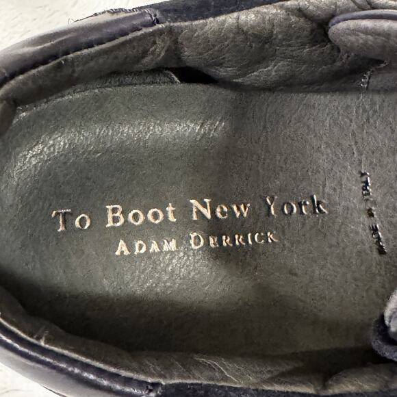 To Boot New York Leather Suede sneaker Navy Blue Men's Size 11.5 NWOB BoxC - Picture 5 of 11